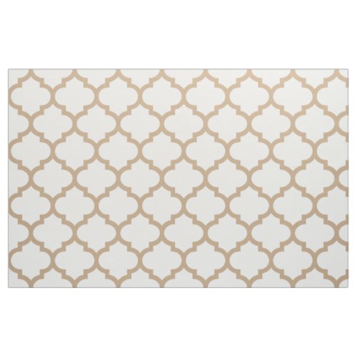 Almond Brown Moroccan Trellis Pattern Fabric