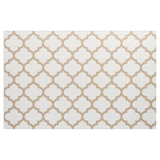 Almond Brown Moroccan Trellis Pattern Fabric