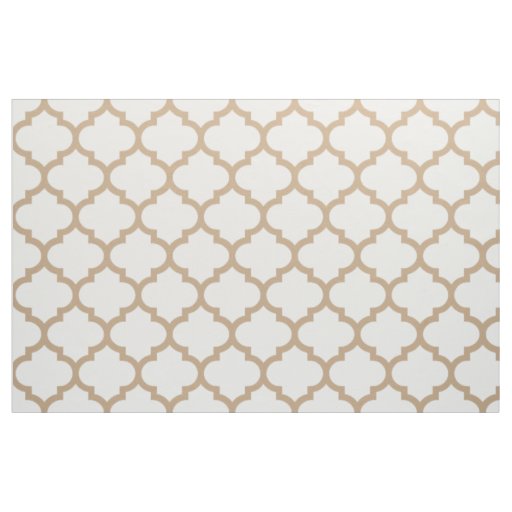 Almond Brown Moroccan Trellis Pattern Fabric