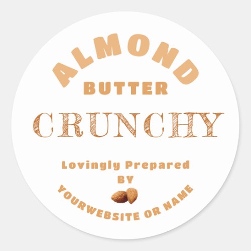 Almond Butter Classic Round Sticker