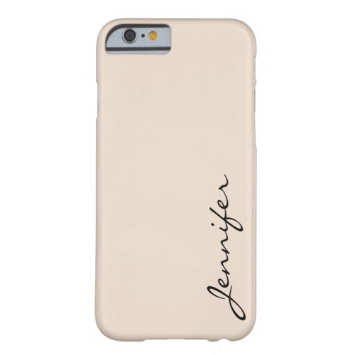 Almond color background barely there iPhone 6 case