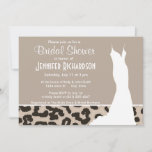 Almond Color Leopard Animal Print; Personalized Invitation at Zazzle