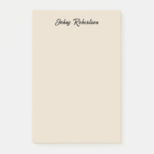Almond Color Plain Elegant Professional Minimalist Post-it Notes