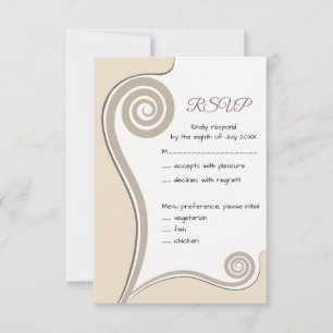 Almond Colored Koru - New Beginnings - RSVP