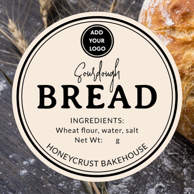 Almond Cream Bakery Sourdough Bread Label Sticker (Creator Uploaded)