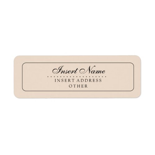 Almond Custom Plain Wedding Label