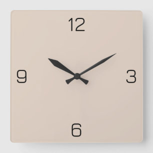Almond E3D2C3 Color - Option to Add Name Square Wall Clock