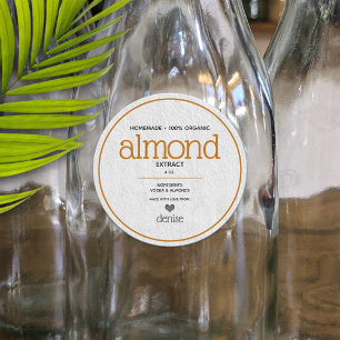 Almond Extract Personalized Bottling Label