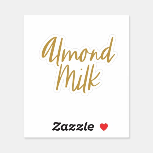 Almond Milk Storage Sticker