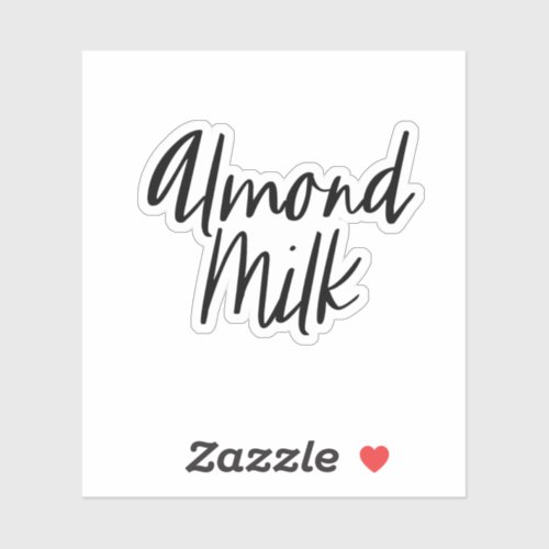 Almond Milk Storage Sticker