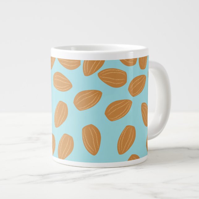 Almond Pattern Giant Coffee Mug (Front Right)