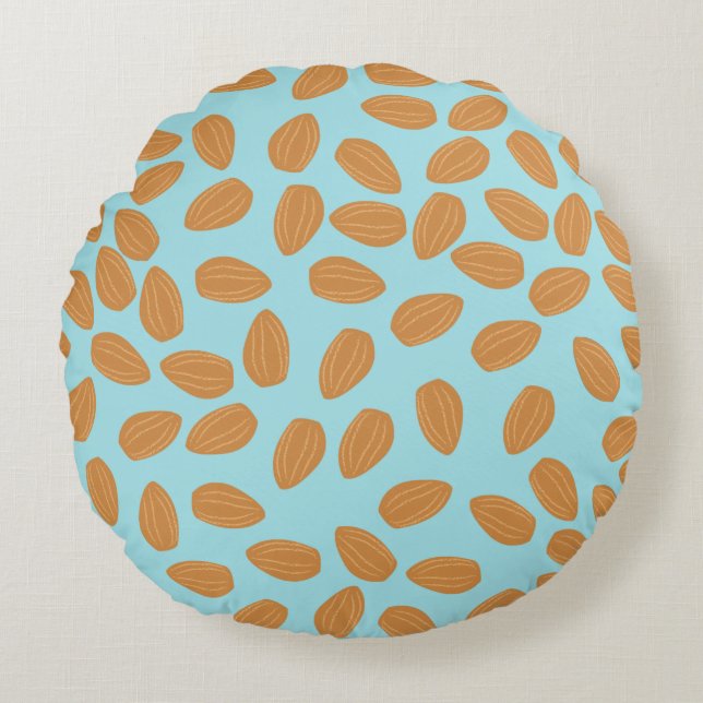Almond Pattern Round Pillow (Front)