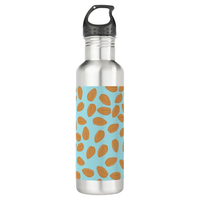 Almond Pattern Stainless Steel Water Bottle (Front)