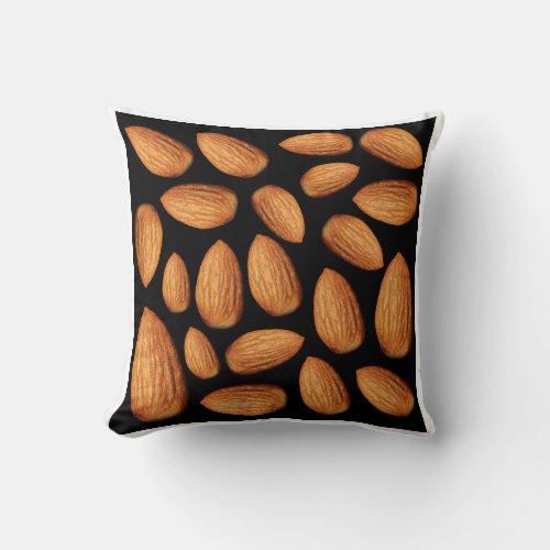 Almond pattern throw pillow