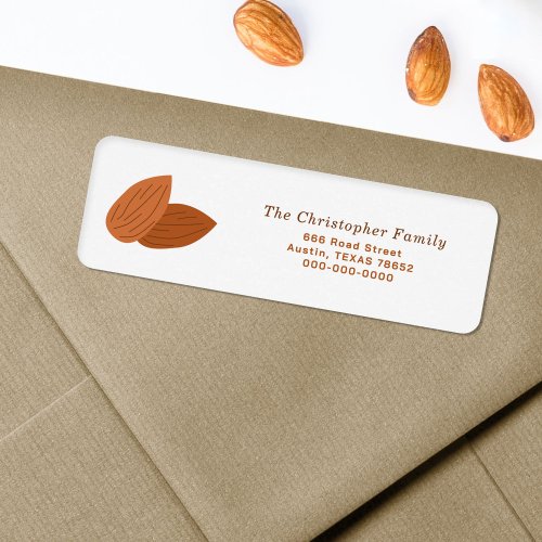Almond Return Address Label