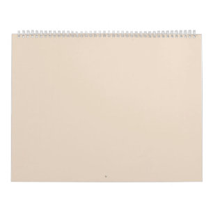 Almond solid color calendar