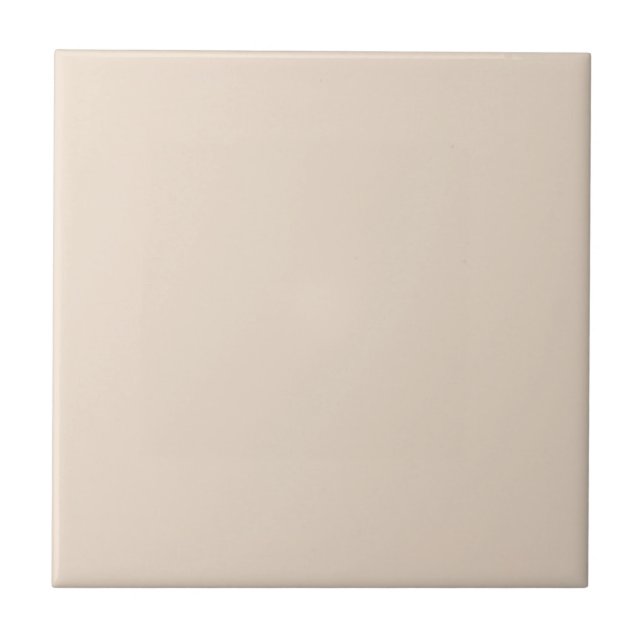 Almond solid color ceramic tile (Front)
