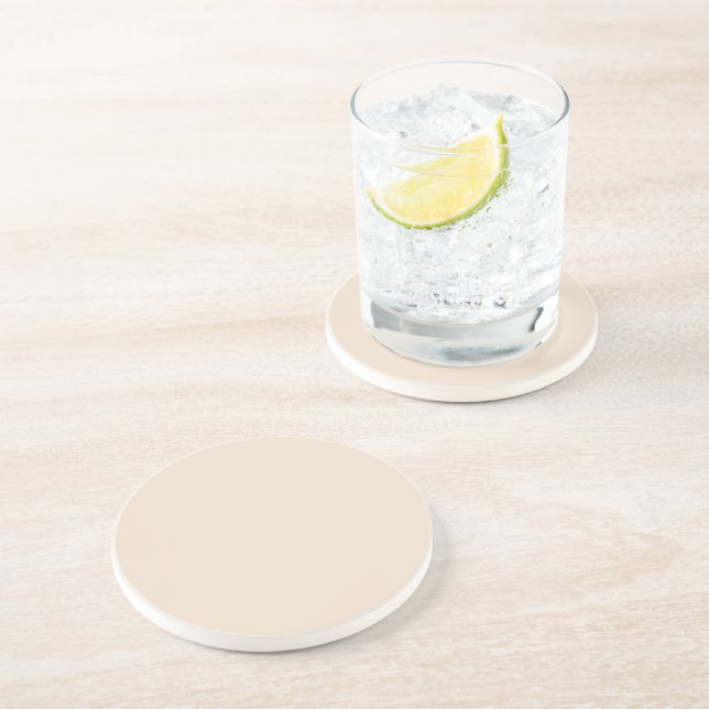 Almond solid color coaster (Side)