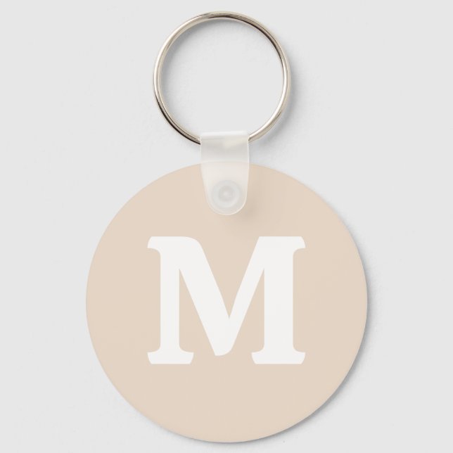 Almond solid color keychain (Front)