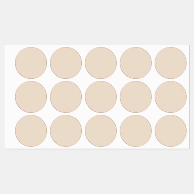 Almond solid color labels (Sheet)