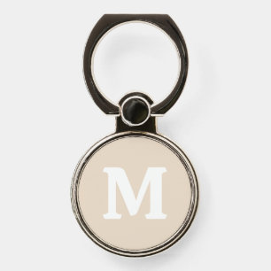 Almond solid color phone ring stand