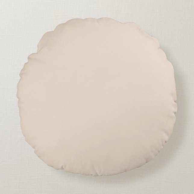 Almond (solid color) round pillow (Front)