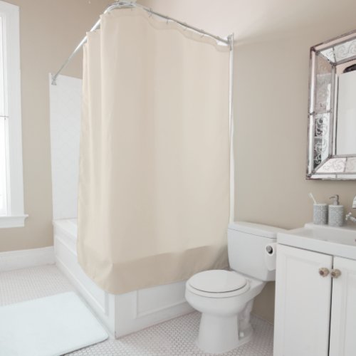 Almond solid color shower curtain