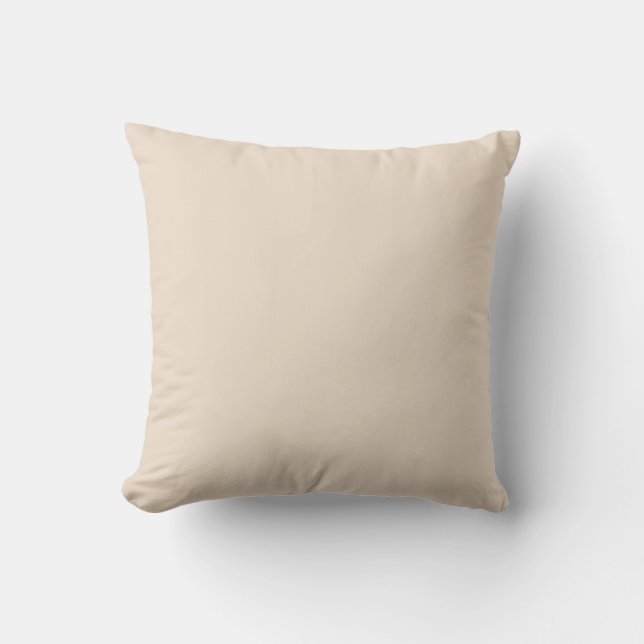 Almond solid color throw pillow (Front)