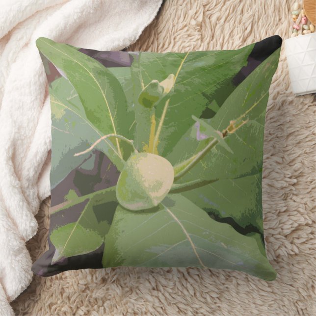 Almond Tree Closeup Throw Pillow (Blanket)