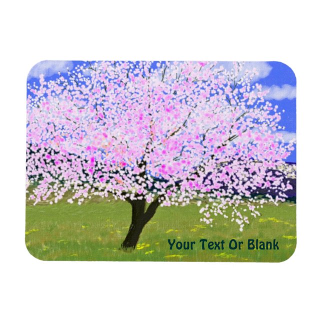 Almond Tree in Bloom Magnet (Horizontal)