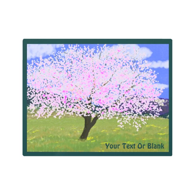 Almond Tree in Bloom Metal Print (Front)