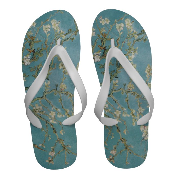 Almond tree in blossom by Vincent Van Gogh Flip Flops