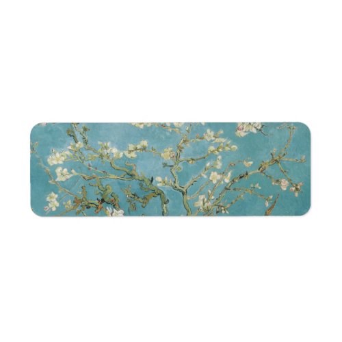 Almond tree in blossom by Vincent Van Gogh Label