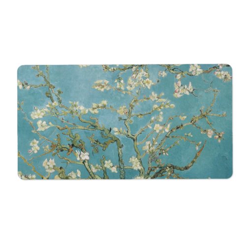 Almond tree in blossom by Vincent Van Gogh Label