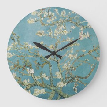 Almond Tree In Blossom By Vincent Van Gogh Large Clock by Zazilicious at Zazzle