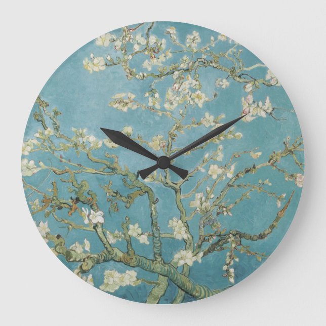 Almond tree in blossom by Vincent Van Gogh Large Clock (Front)