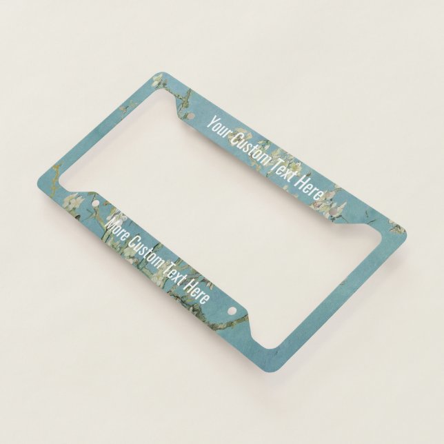 Almond tree in blossom by Vincent Van Gogh License Plate Frame (3/4)