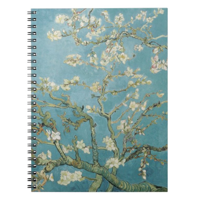 Almond tree in blossom by Vincent Van Gogh Notebook (Front)