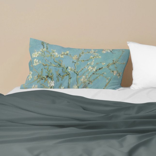 Almond tree in blossom by Vincent Van Gogh Pillow Case (Almond tree in blossom by Vincent Van Gogh Pillow Case by Ricaso. )