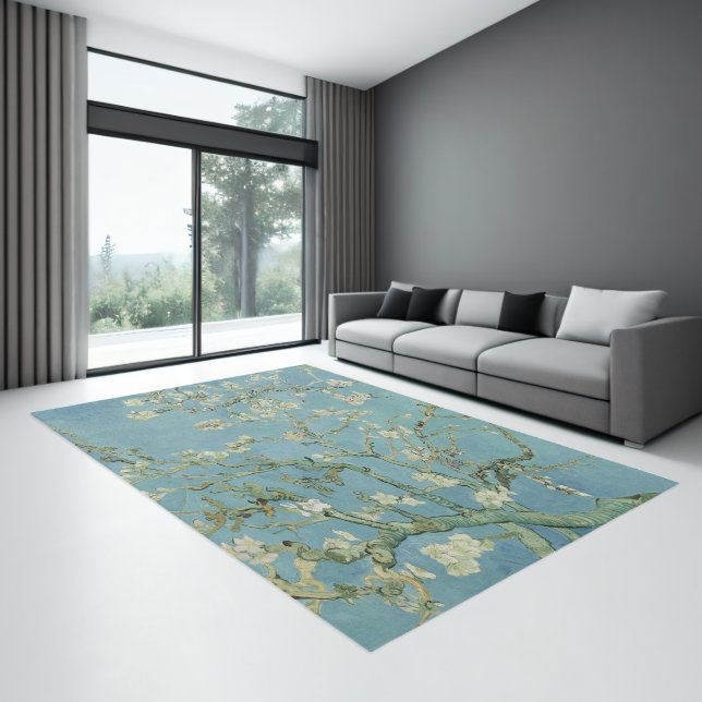 Almond tree in blossom by Vincent Van Gogh  Rug (Insitu (Indoor 3))