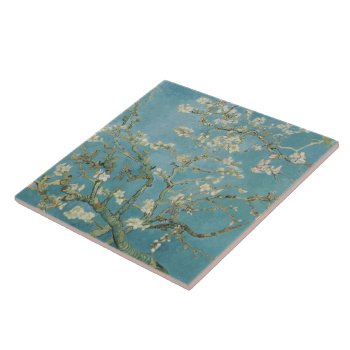 Almond Tree In Blossom By Vincent Van Gogh Tile by Zazilicious at Zazzle