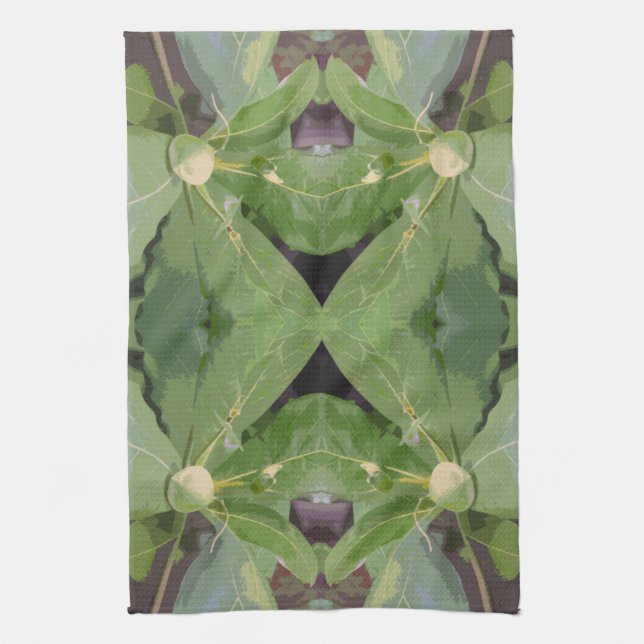 Almond Tree Pattern Kitchen Towel (Vertical)