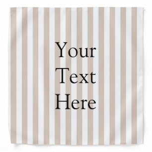 Almond & White Stripes  Bandana