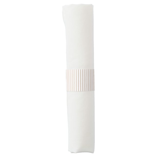Almond & White Stripes Napkin Bands (Front)