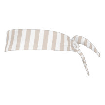 Almond & White Stripes
