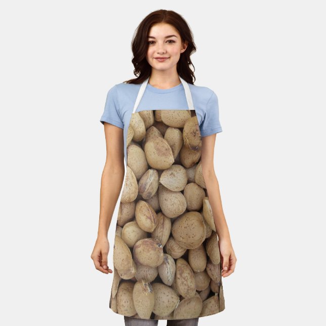 Almonds Fall Autumn Patterns Apron (Worn)