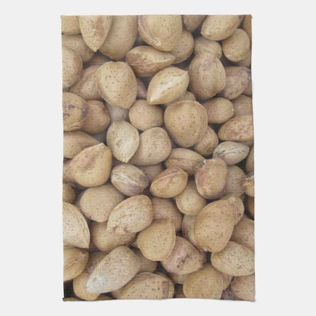 Almonds Fall Autumn Patterns Kitchen Towel (Vertical)