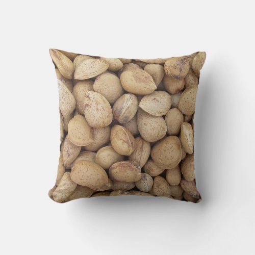 Almonds Fall Autumn Patterns Throw Pillow