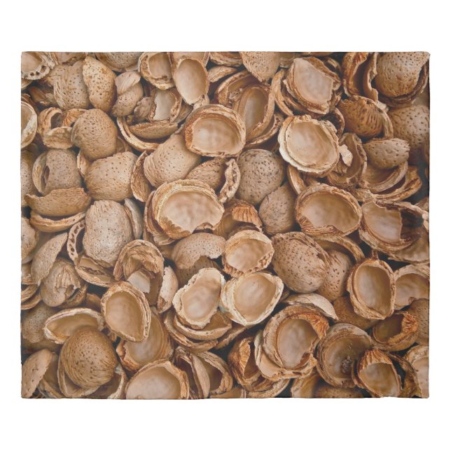 Almonds shells empty cracked duvet cover (Front)