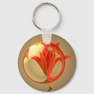 Almost A Blossom In Glass Keychain